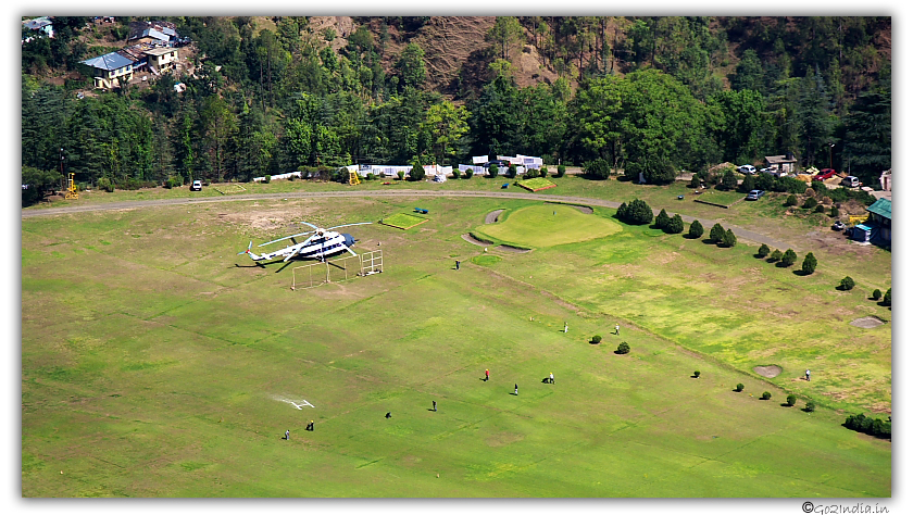 Helipad at your right while walking from Mall road