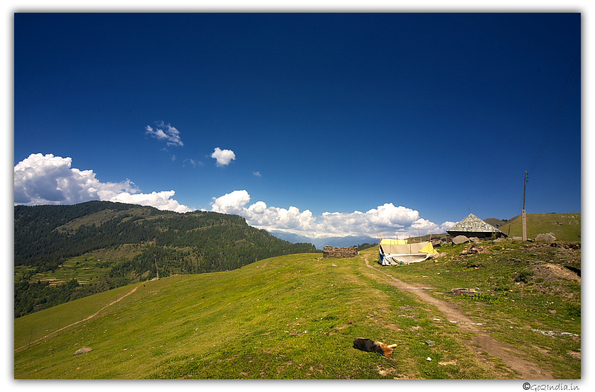 Hills and valley view before reaching Prashar lake