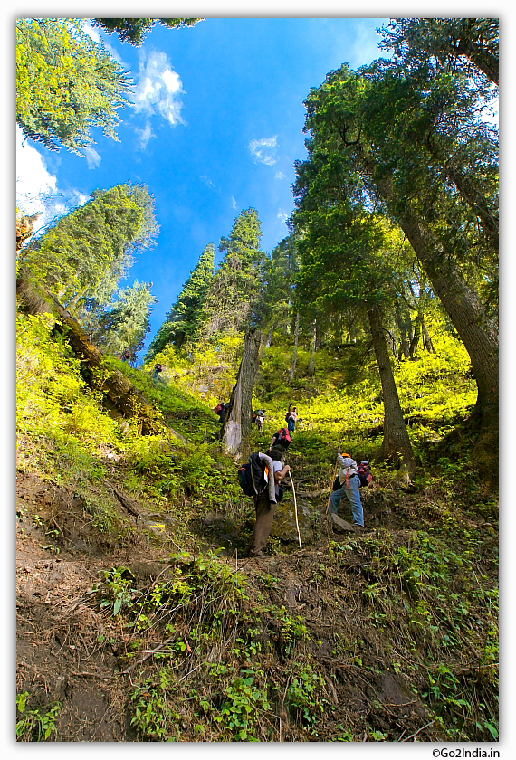 Steep climbing of Himalayas