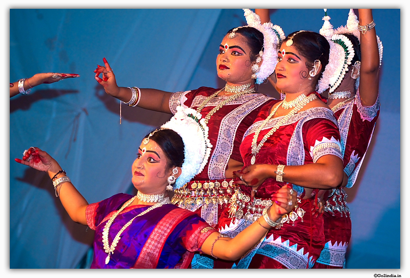 Odissi dancers in action
