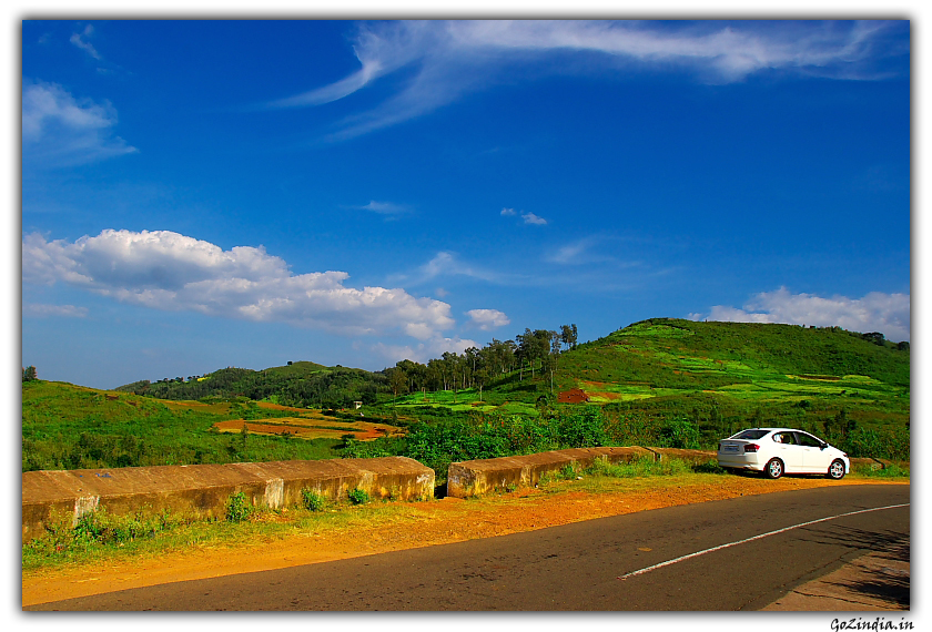 Valley by the side of the road 