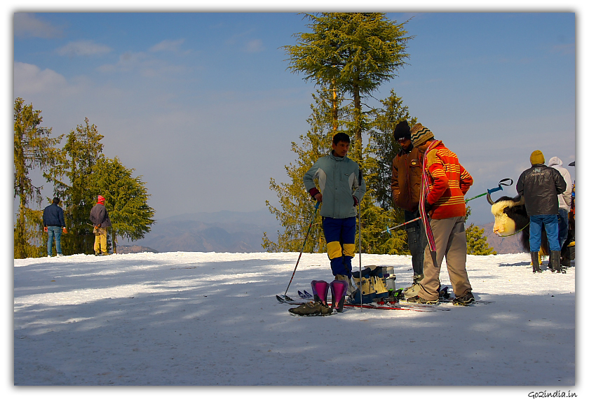 Ski equipments at Kufri in  Shimla