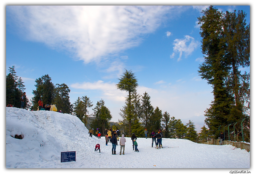 Kufri snow in winter