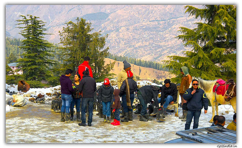 Tourist at Kufri near Shimla