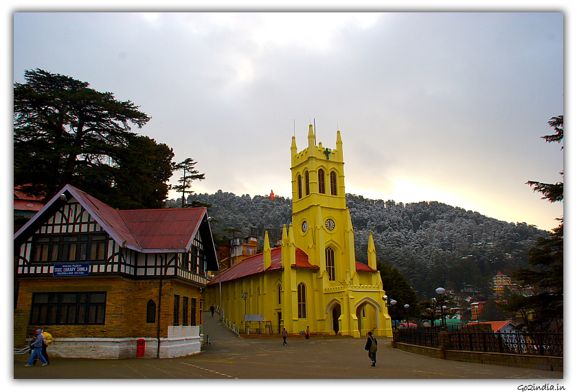 Church at Mall road in Shimla