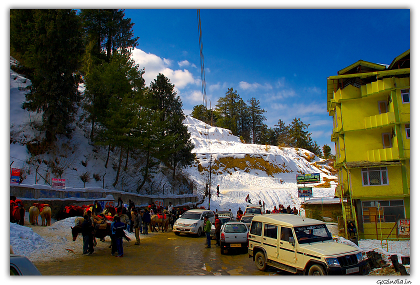 Kufri snow in winter 