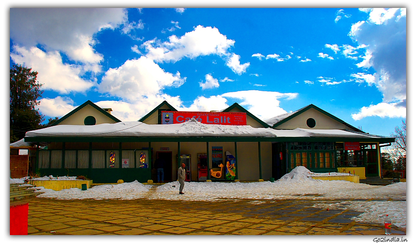 Cafteria is full with snow