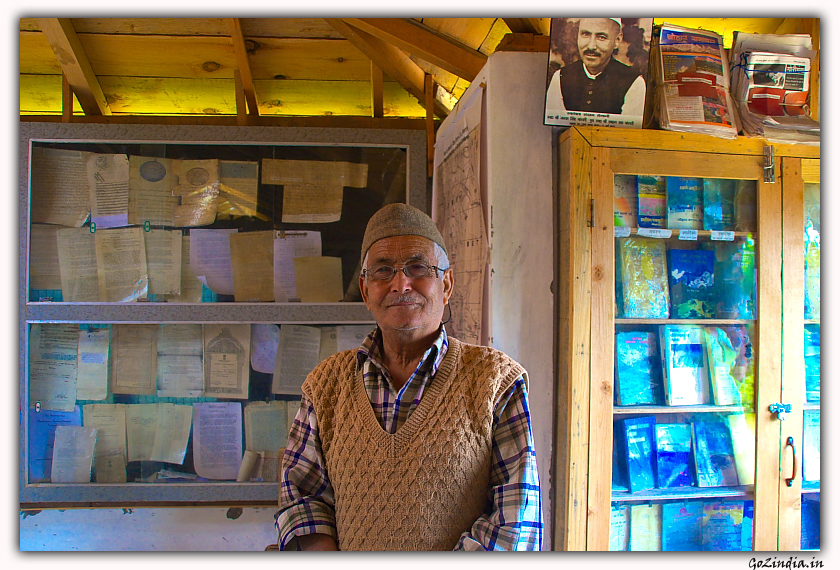 The owner of the Tribal museum in Munsiyari