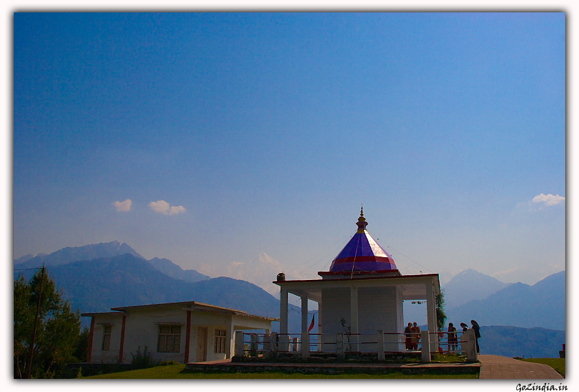 The local temple located at the view point at Munsiyari