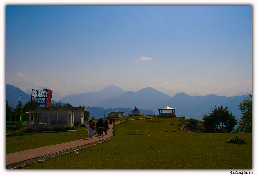 The view of  peaks as seen from a view point at Munsiyari