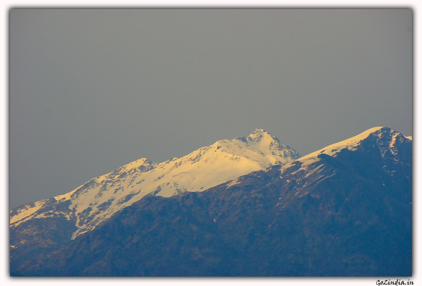 Nanda devi peak as seen from Munsiyari.
