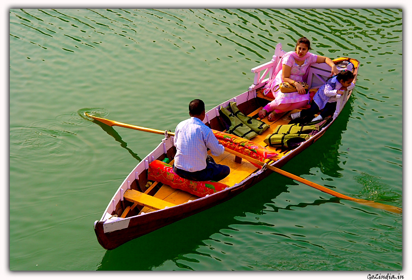 Lake boating in Bhimatal of Uttarakhand