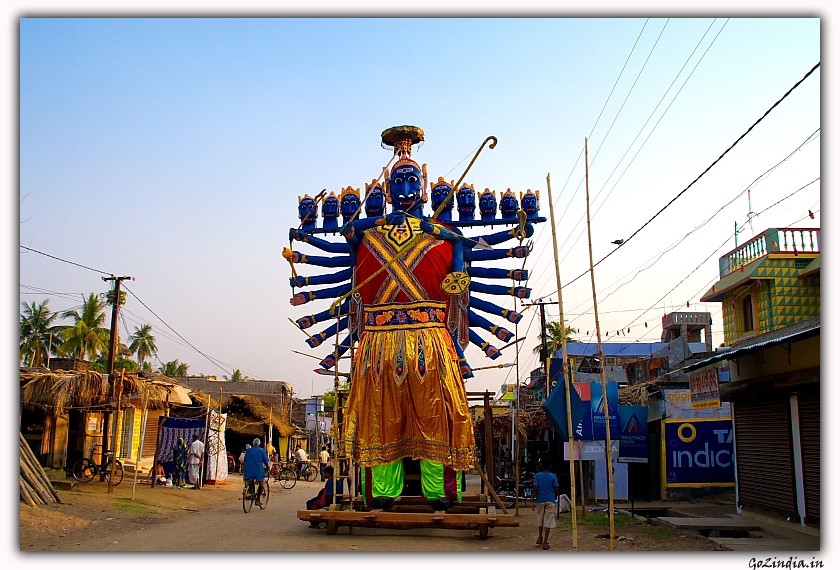 Daspalla Ravana statue during Lankapodi festival
