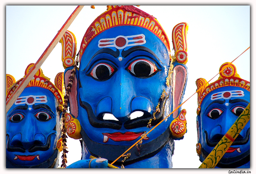Ravana main head out of ten heads at Daspalla