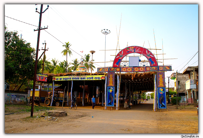 Main stage at Mahavir temple during Lankapodi festival at Daspalla