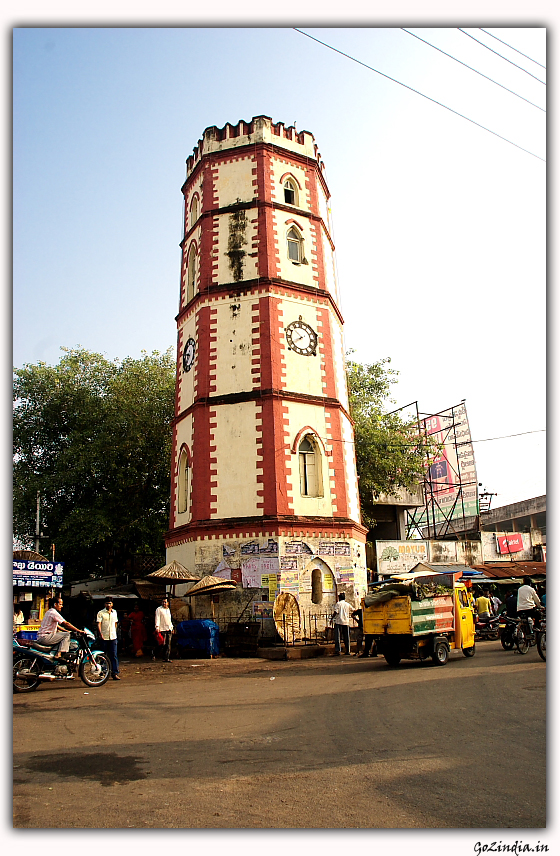 Clock tower at Vijayanagaram city center