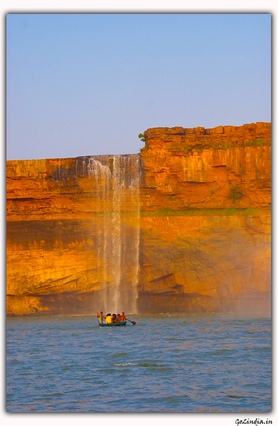 Boating near the Chitrakoot waterfalls
