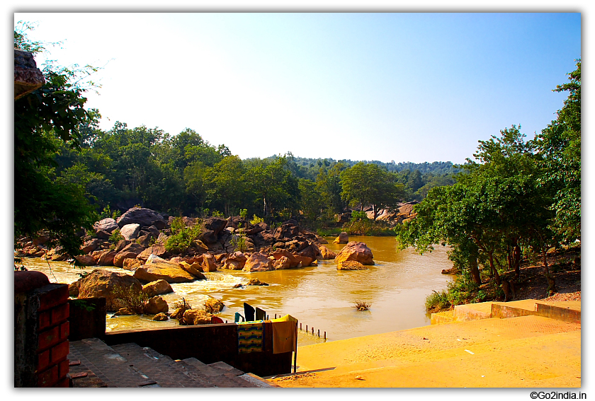 River flowing at Gupteswar cave temple