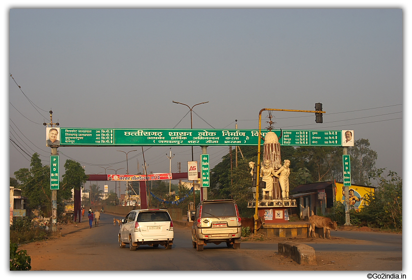 Entering to Jagdalpur town