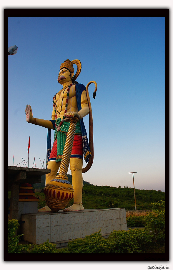 Hanuman statue at lower Kolab  dam at Jeypore