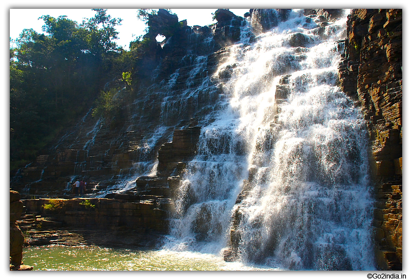 Other side of the waterfall at Tirathgarh