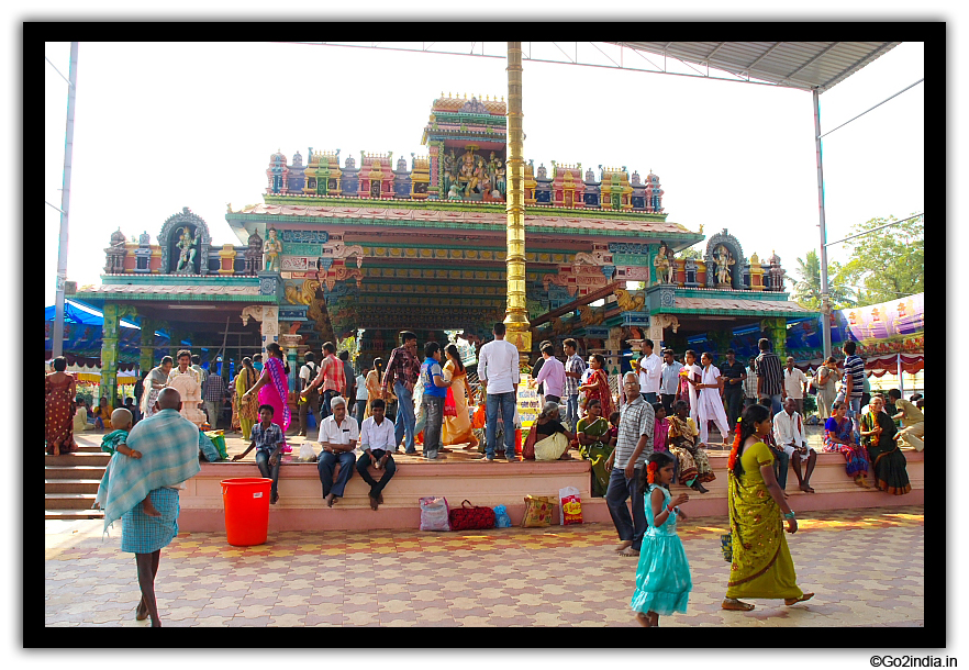 Inside temple complex of Anjaneya swamy temple