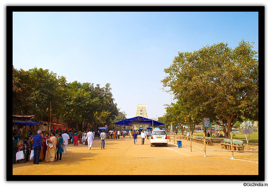 Parking area at Dwaraka Tirumala temple