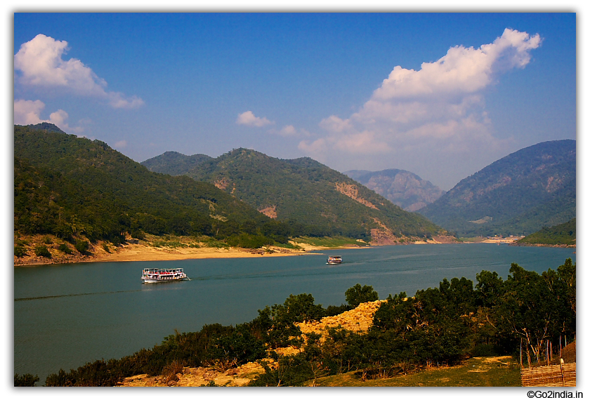 Hills and river godavari at Perantalapalli