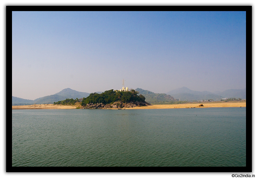 From the boat the temple view