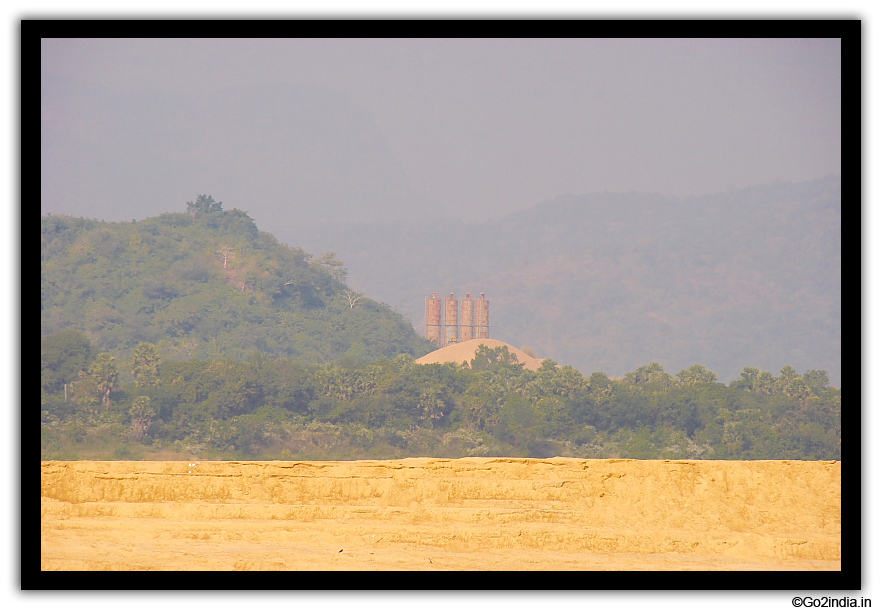 polavaram project visible from Boat