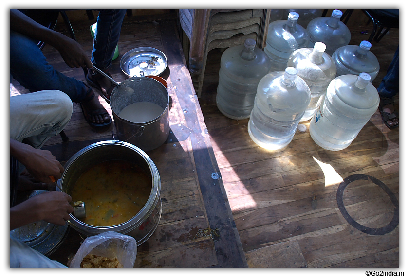 Food items during lunch time