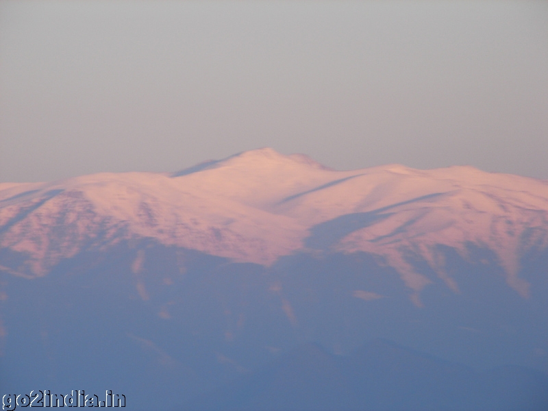 Morning sun rays on hills