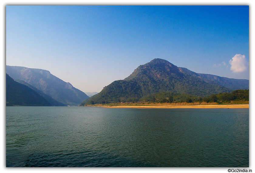 River Godavari and blue water 