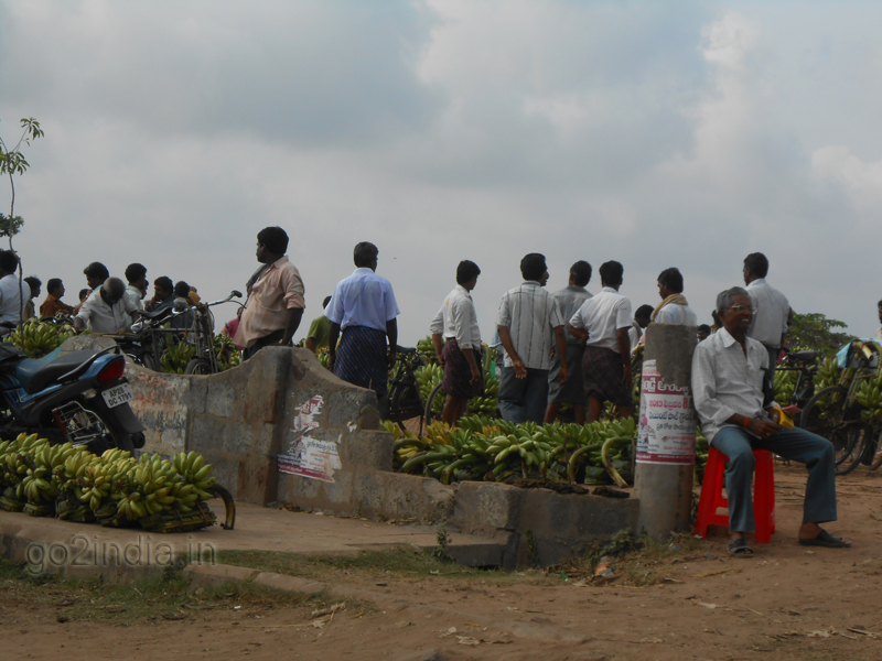 Local market selling banana at Rajahmundry 