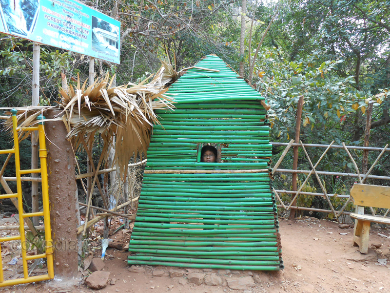 Entrance to Rampa waterfall entry fee Rs 10