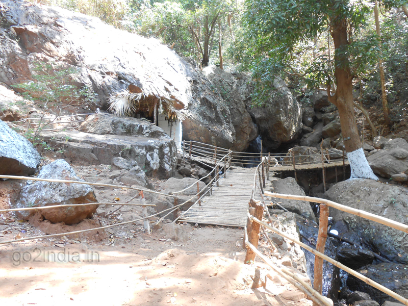 Near the temple area of waterfall 