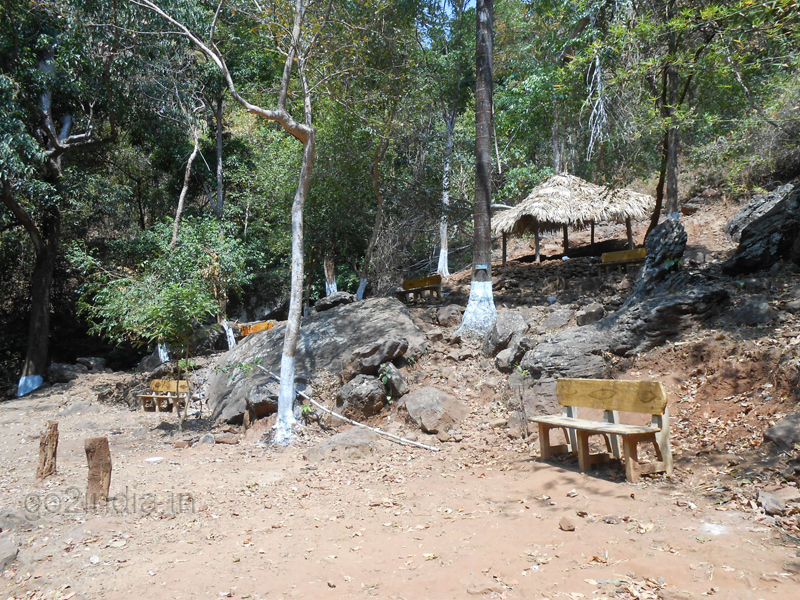 Area maintained by locals near waterfall 