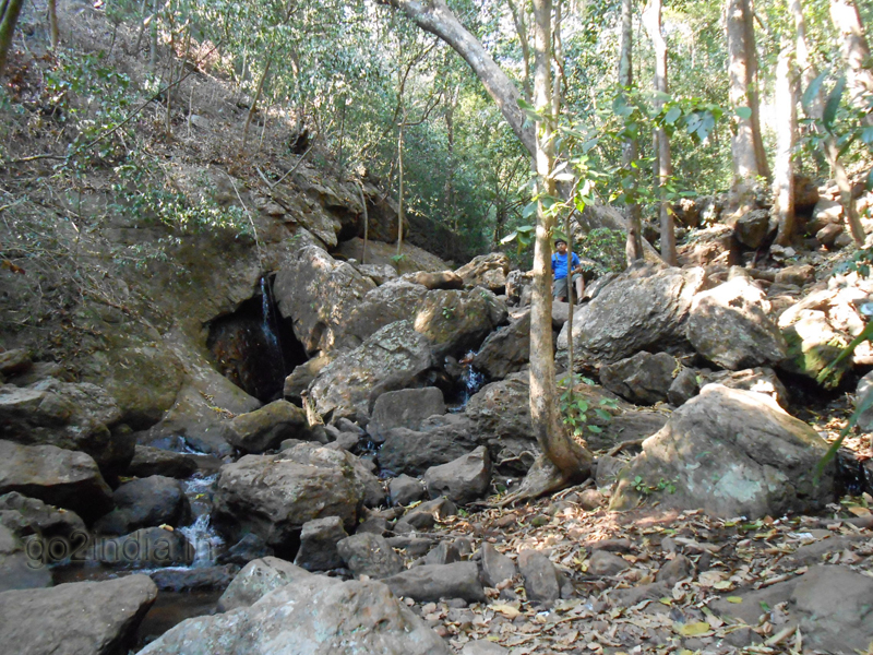 Near water fall at Amrutha Dhara 