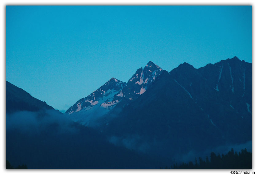 Mountains at morning at Pahalgam