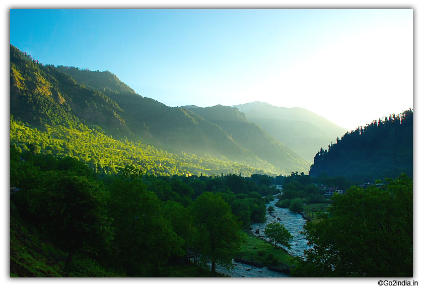 First sun light at Pahalgam