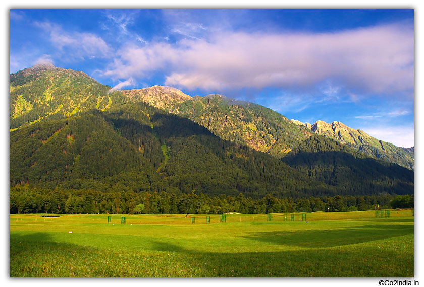 Hills around golf ground at Pahalgam