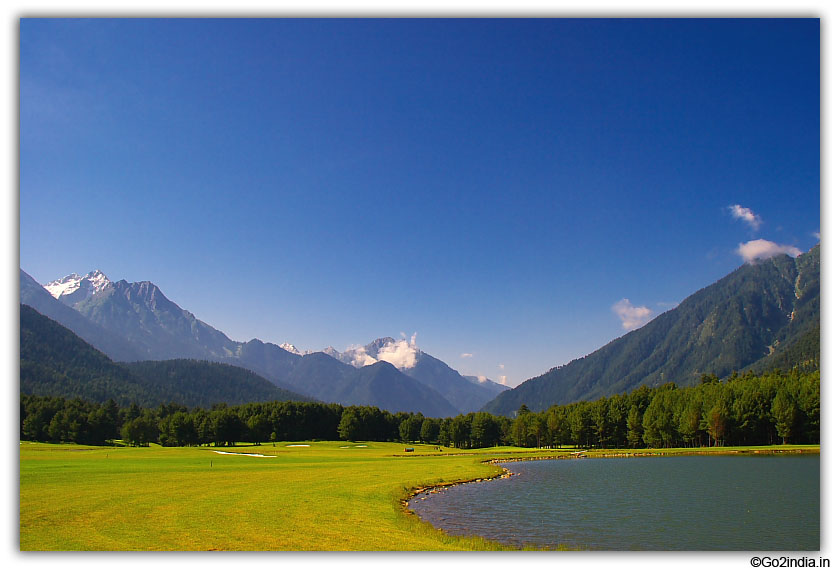 Lake inside golf ground of Pahalgam