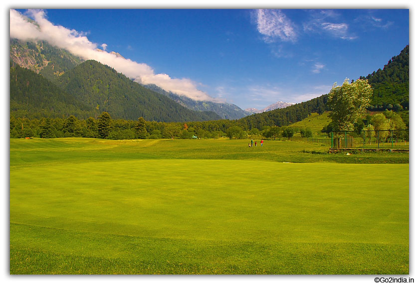 Green grass at Pahalgam golf ground