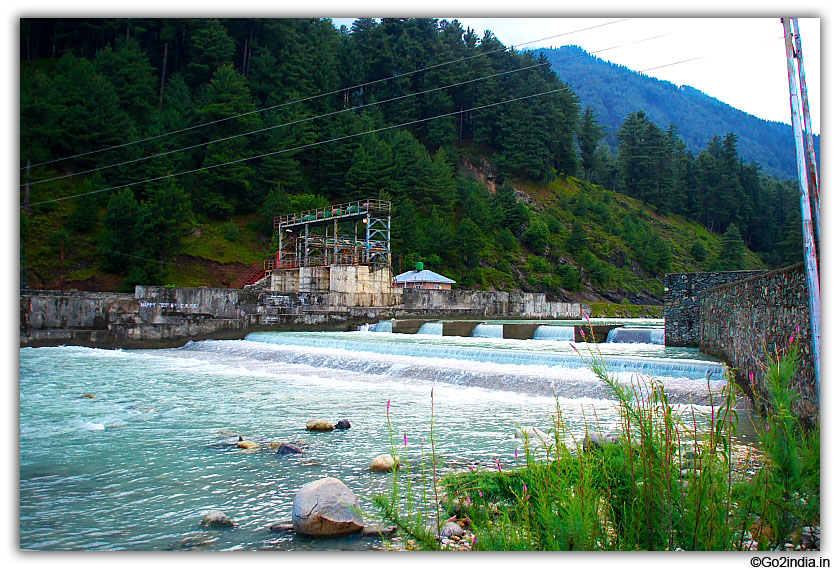 Managing the river  water at Pahalgam