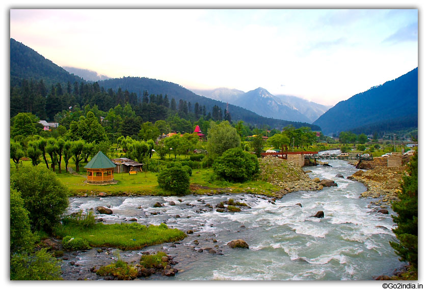 Joining of two rivers at Pahalgam