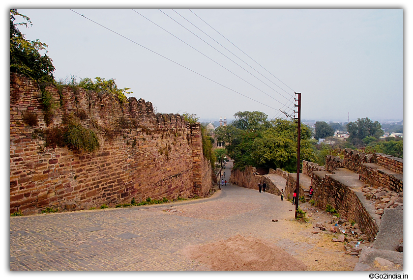 Need to climb this road to reach Fort area or Gwalior Gate