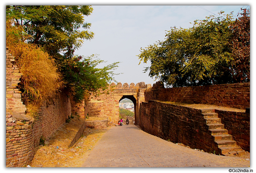 Next gate of Gwalior fort will walking from city end