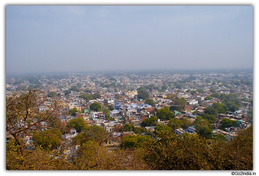 View of Gwalior city from the main entrance