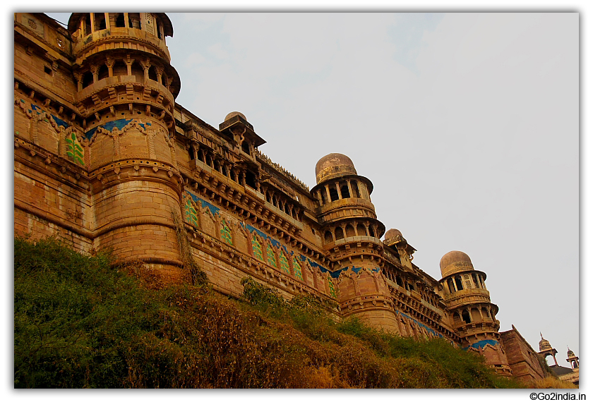 Art work on the walls of Gwalior fort