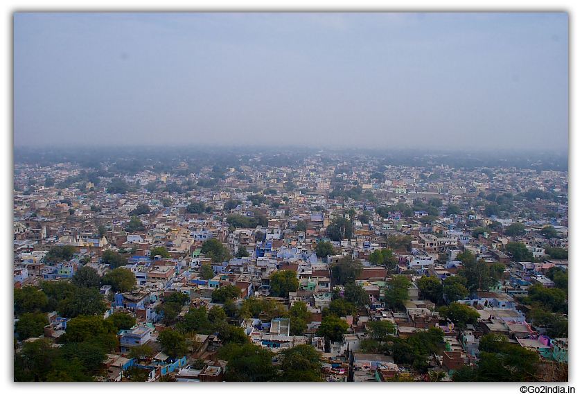 View of Gwalior city from the fort